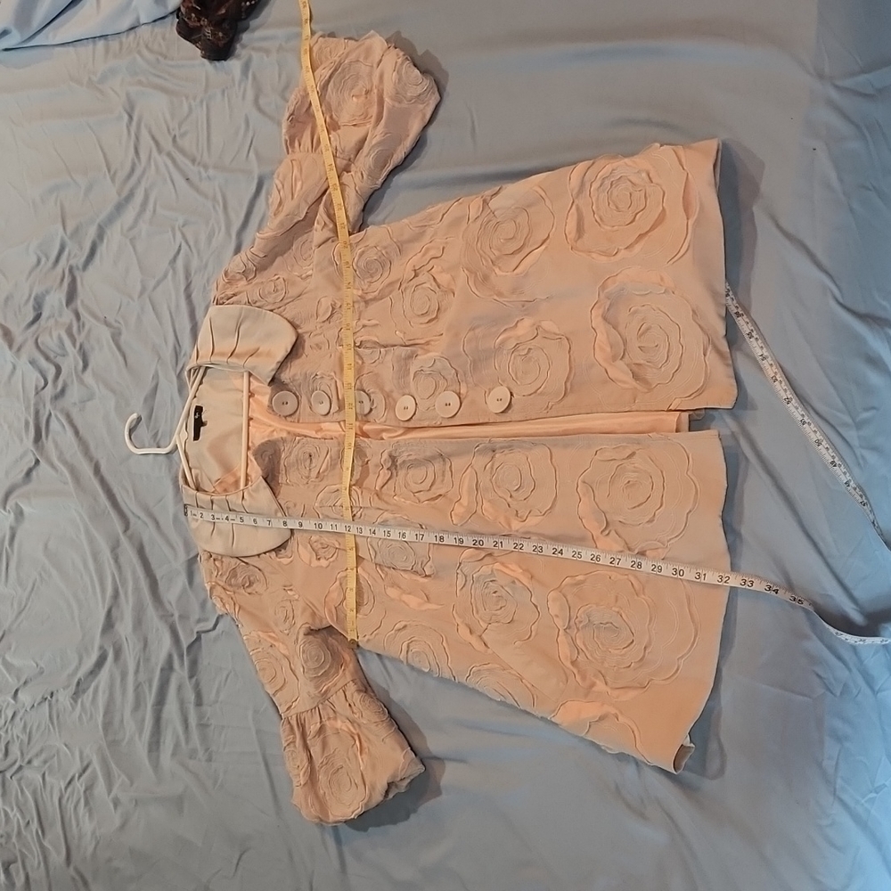 Pink 3/4 length sleeve coat